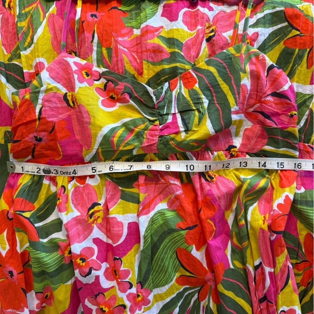 NWT Velvet by Graham & Spencer Kayla Colorful Floral Tie Back Dress Maxi - Picture 5 of 6